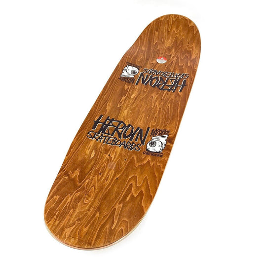 Heroin Skateboard Deck Razoregg Symmetrical Gold 9.5"