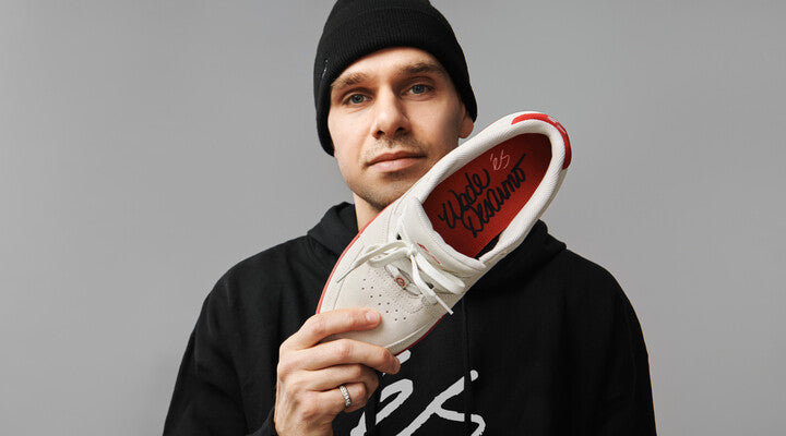 eS Shoes Accel Slim Wade Desarmo White White Red USA SIZE Skateboard Sneakers
