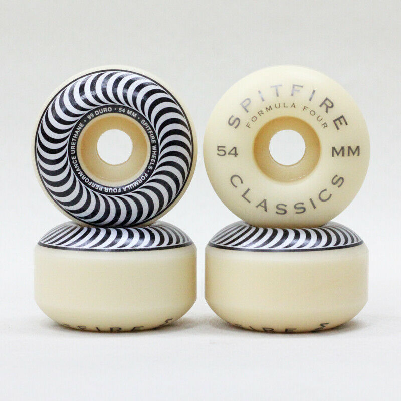 Spitfire Wheels Formula Four Classic Swirl 54mm Silver 99d F4