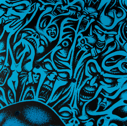 Santa Cruz Skateboard Deck Tom Knox Firepit Reissue 10" Blue Matte Finish