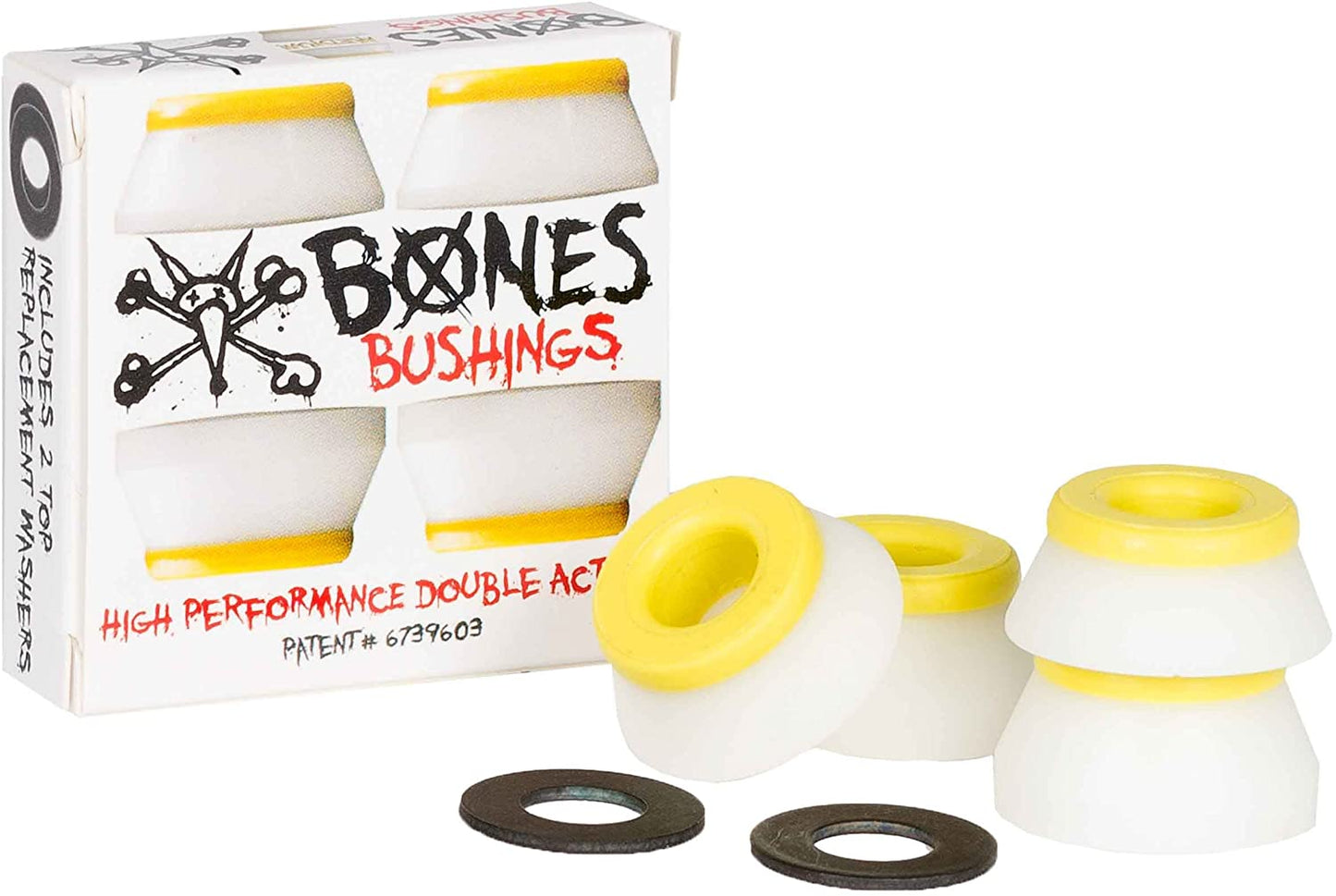 Bones Bushings Medium White 91a Hardcore Cushions Skateboard Truck Rubbers