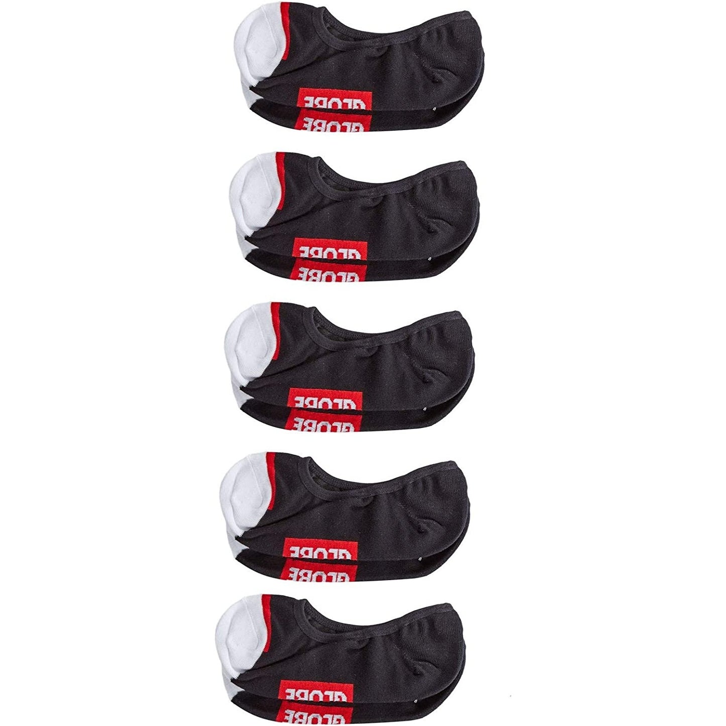 Globe Socks 5 Pack Tipper Black Invisible No Show Size 7 11 Skateboard Sox