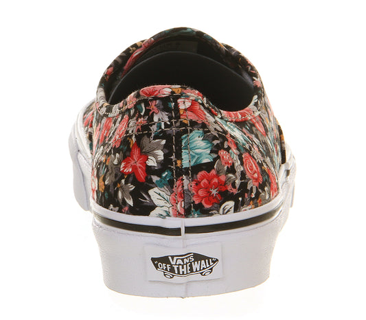 Vans Shoes Authentic Multi-Floral Black True White US Size Unisex Sneakers