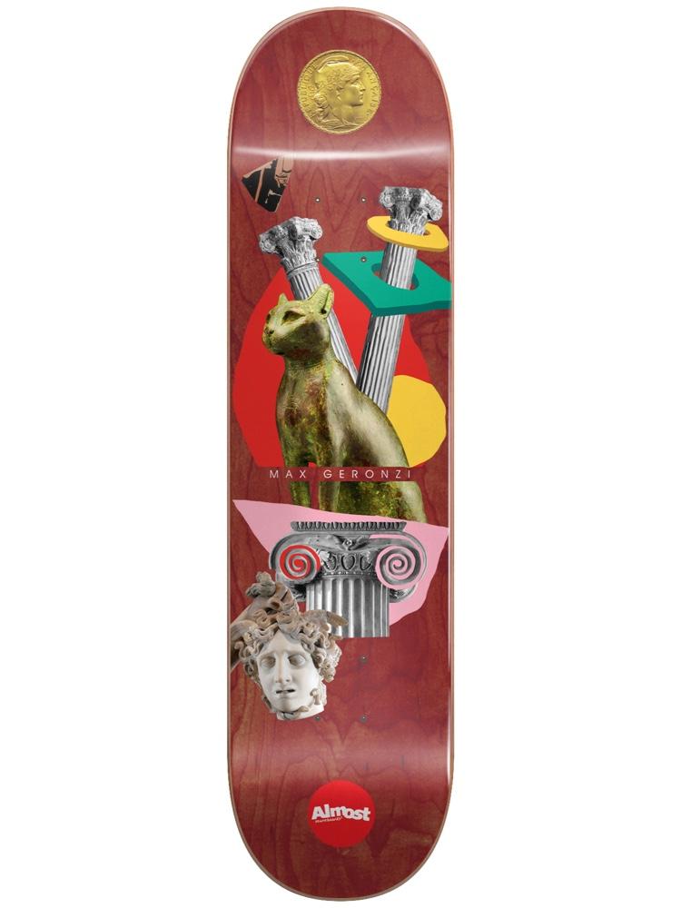 Almost Skateboard Deck Relics Max Geronzi 8 375 Maroon R7