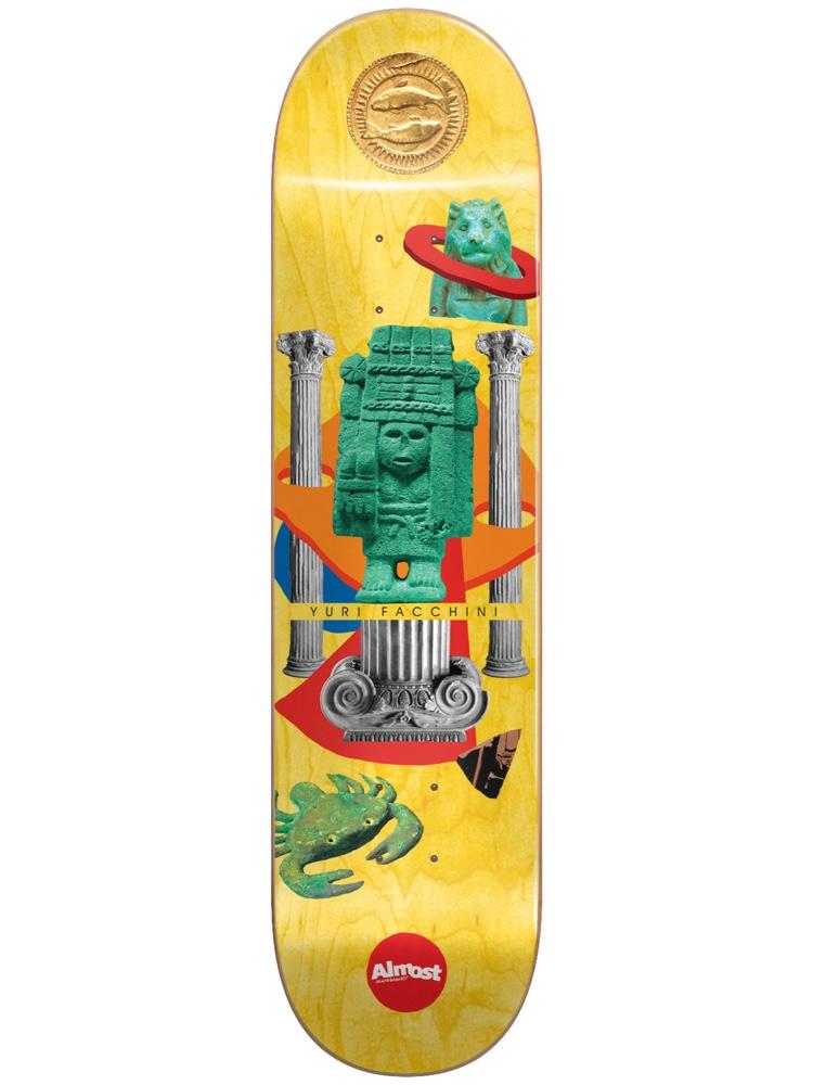 Almost Skateboard Deck Relics Yuri Facchini 8 25 Yellow R7
