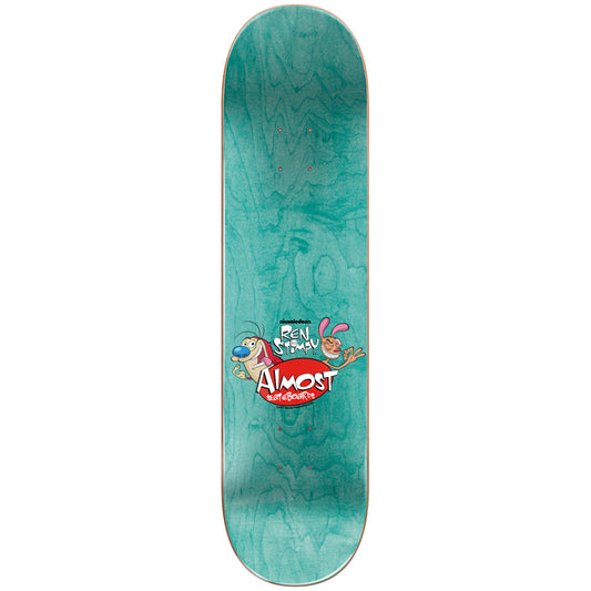 Almost Skateboard Deck Ren & Stimpy Fingered R7 John Dilo 8.375"