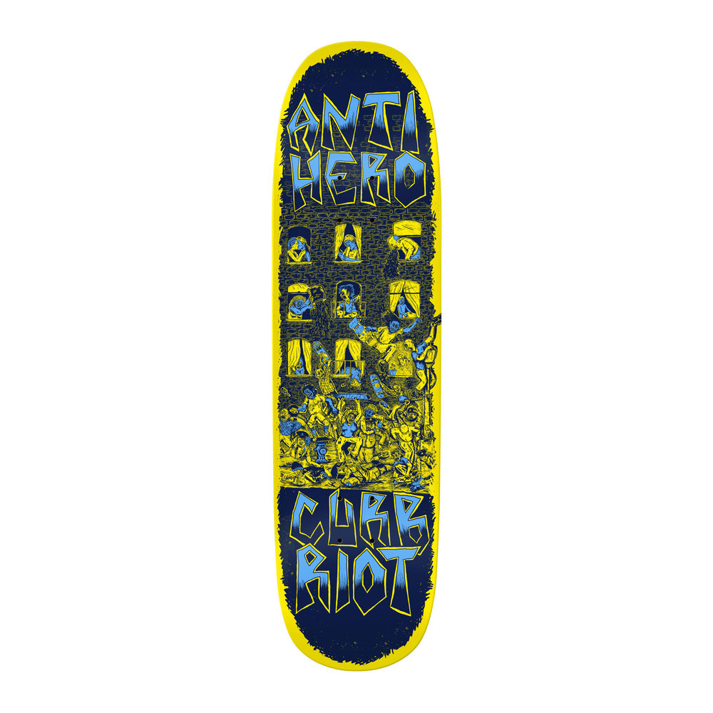 Anti Hero Skateboard Deck Curb Riot Iii 8 63 Shaped Art By Mike Gigliotti