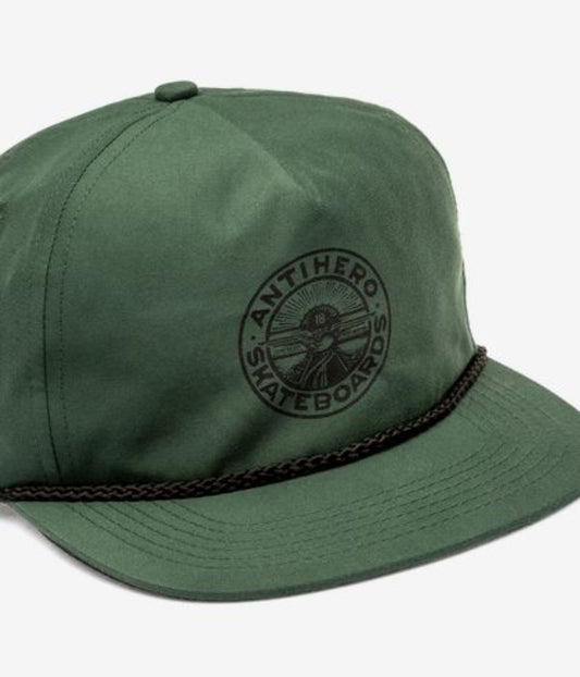 Anti Hero Skateboard Cap Stay Ready Snapback Green/Black Adjustable Hat