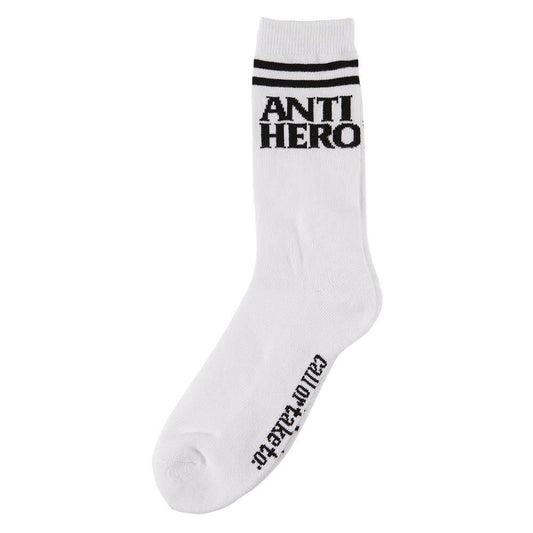 Anti Hero Socks Black Hero If Found White Black SIZE 7-11 Crew Skateboard Sox
