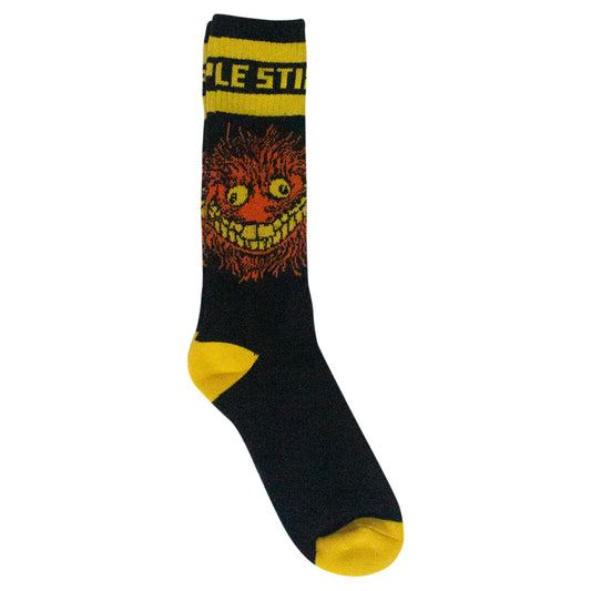 Anti Hero Socks Grimple Stix Black Yellow Orange SIZE 7-11 Crew Skateboard Sox