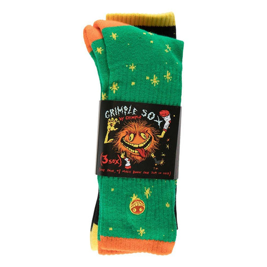 Anti Hero Socks Grimple Stix Dust Green/Black 3 Pack Size 7-11 Skateboard Sox