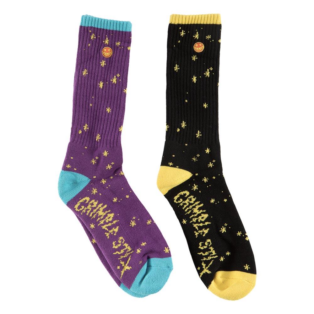 Anti Hero Socks Grimple Stix Dust Purple/Black 3 Pack Size 7-11 Skateboard Sox