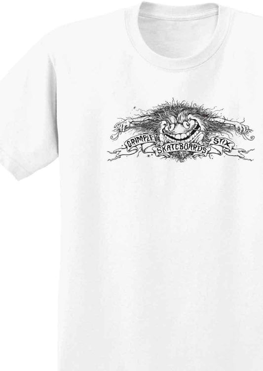 Anti Hero Tee Grimple Eagle White Black Skateboard T-Shirt