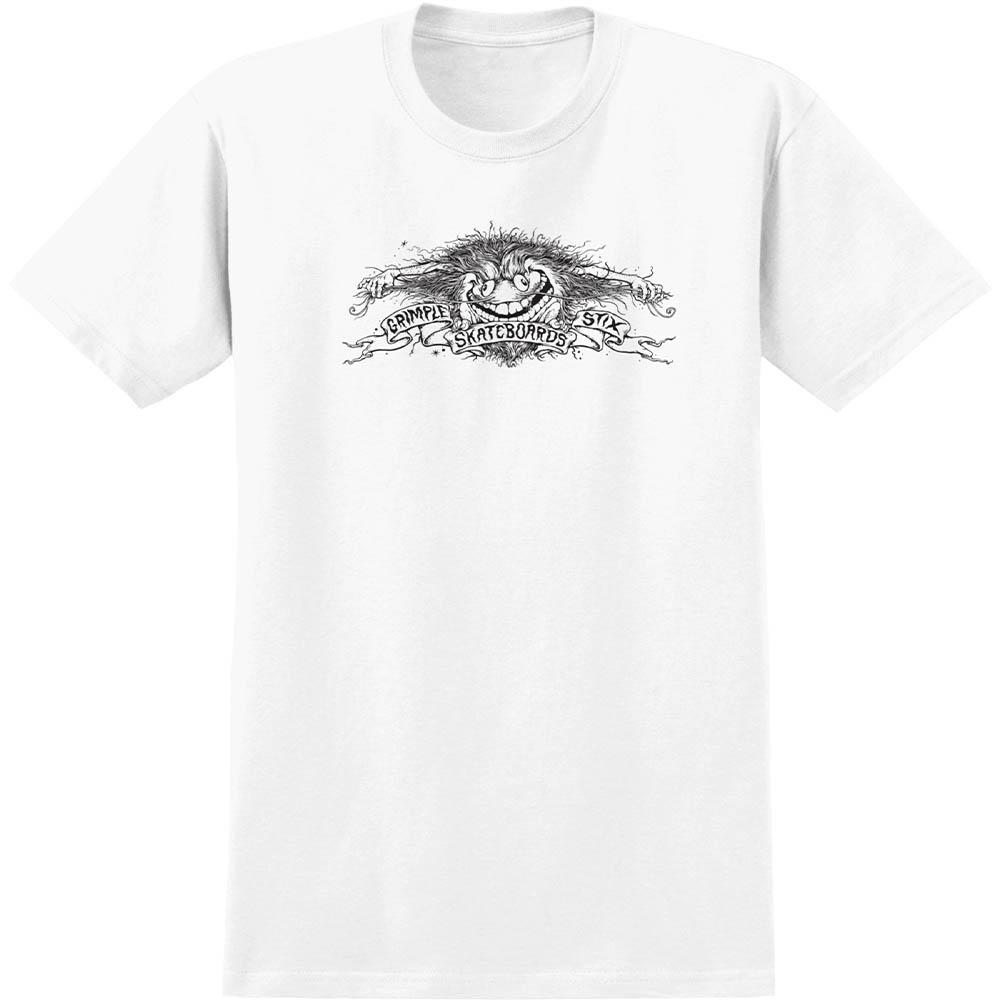 Anti Hero Tee Grimple Eagle White Black Skateboard T-Shirt