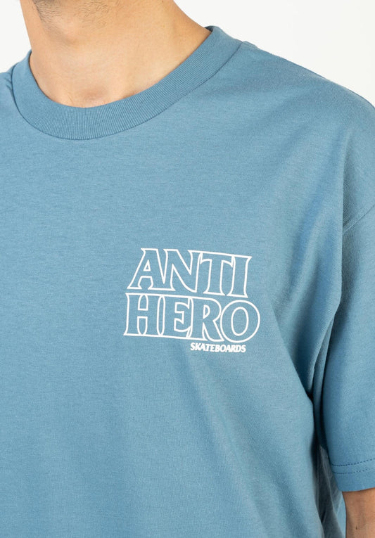 Anti Hero Tee Outline Hero Slate/White Skateboard T-Shirt