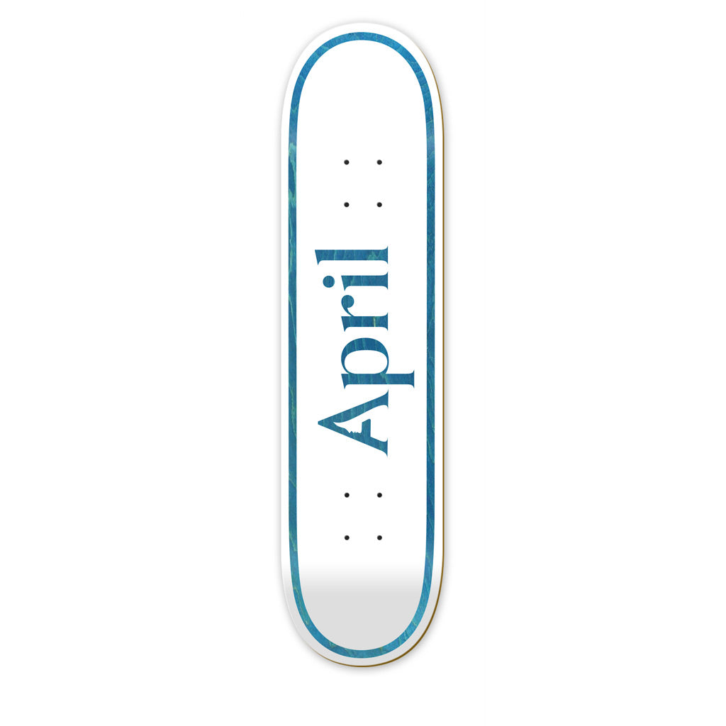 April Skateboard Deck Og Logo Blue 8 375