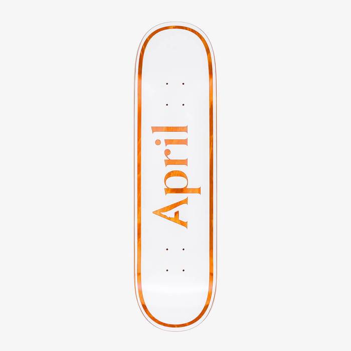 April Skateboard Deck Og Logo Orange 8 25
