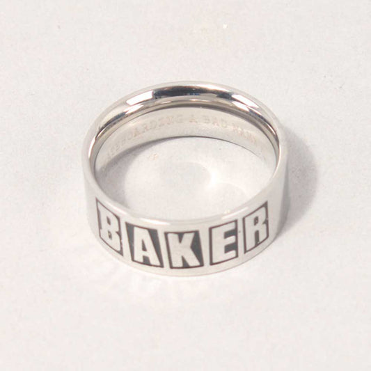 Baker Skateboards Ring Brand Logo Silver