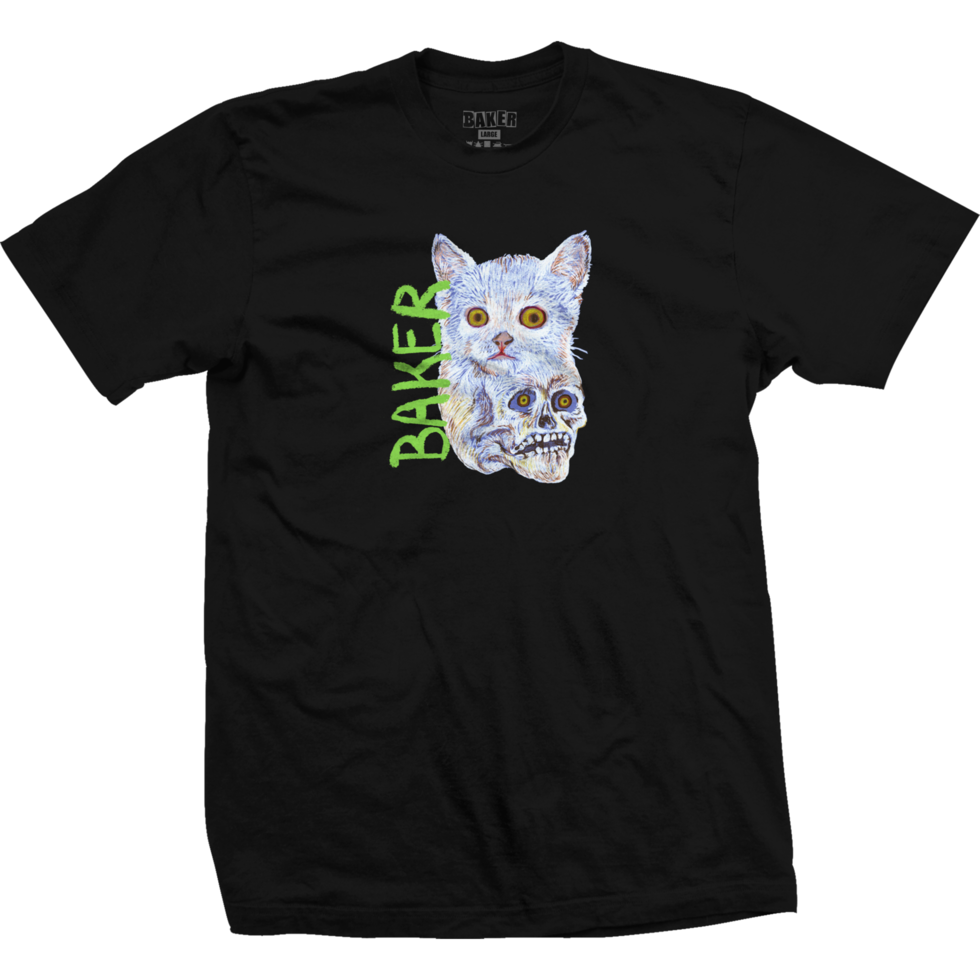Baker Tee Cat Jr Black Skateboard T Shirt
