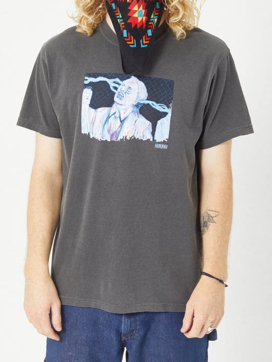 Baker Tee Fried Pepper Washed Black Art by Mike Gigliotti Skateboard T-Shirt