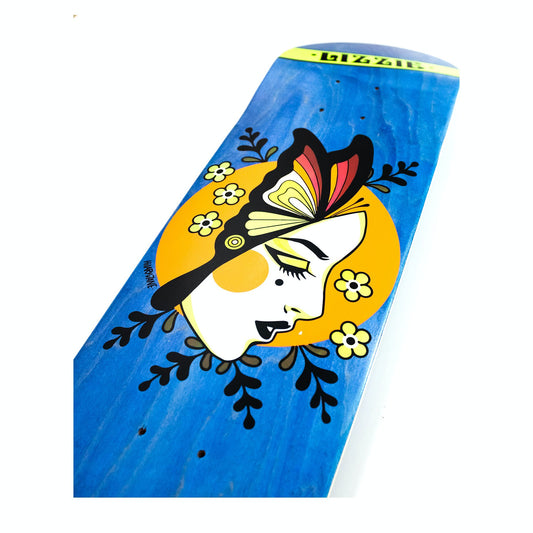 Birdhouse Skateboard Deck Lizzie Armanto Butterfly Blue 8"