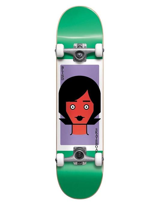 Blind Skateboard Complete Girl Doll 2 Green 8" FP Pre-Assembled