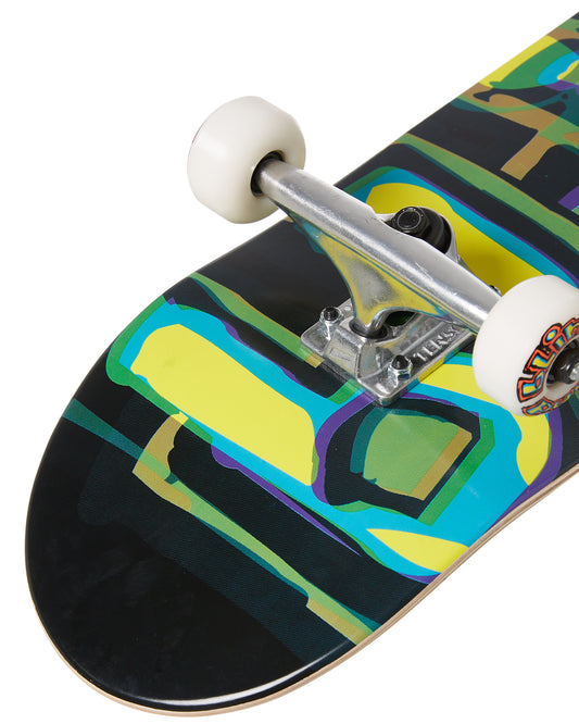 Blind Skateboard Complete Logo Glitch Green Yellow 7.875" Pre-Assembled