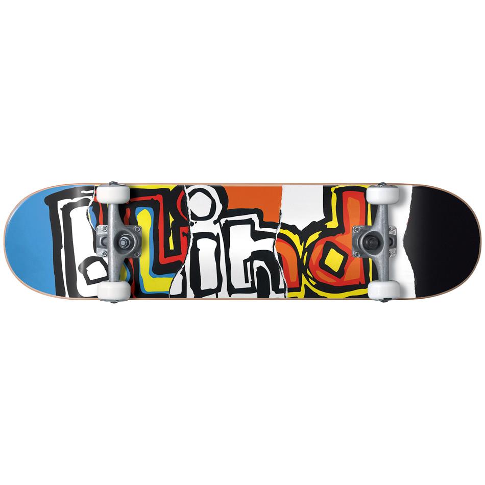 Blind Skateboard Complete OG Ripped FP Multi Blue 8.25" Pre-Assembled
