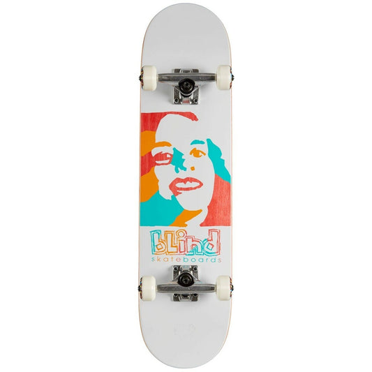 Blind Skateboard Complete Psychedelic Girl White 7.75" Black FP Pre-Assembled