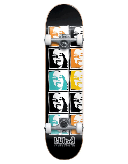 Blind Skateboard Complete Psychedelic Multi Girl 7.625" Black FP Pre-Assembled