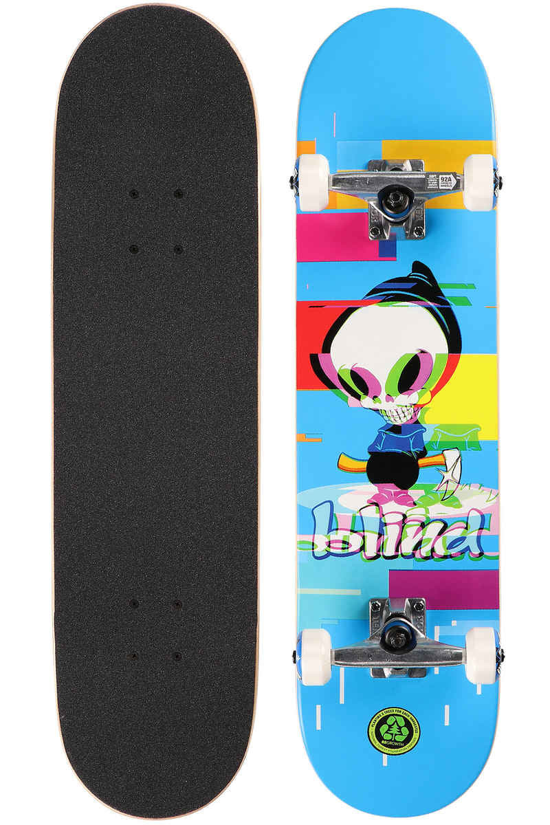 Blind Skateboard Complete Reaper Glitch Blue 7 75 Fp Pre Assembled