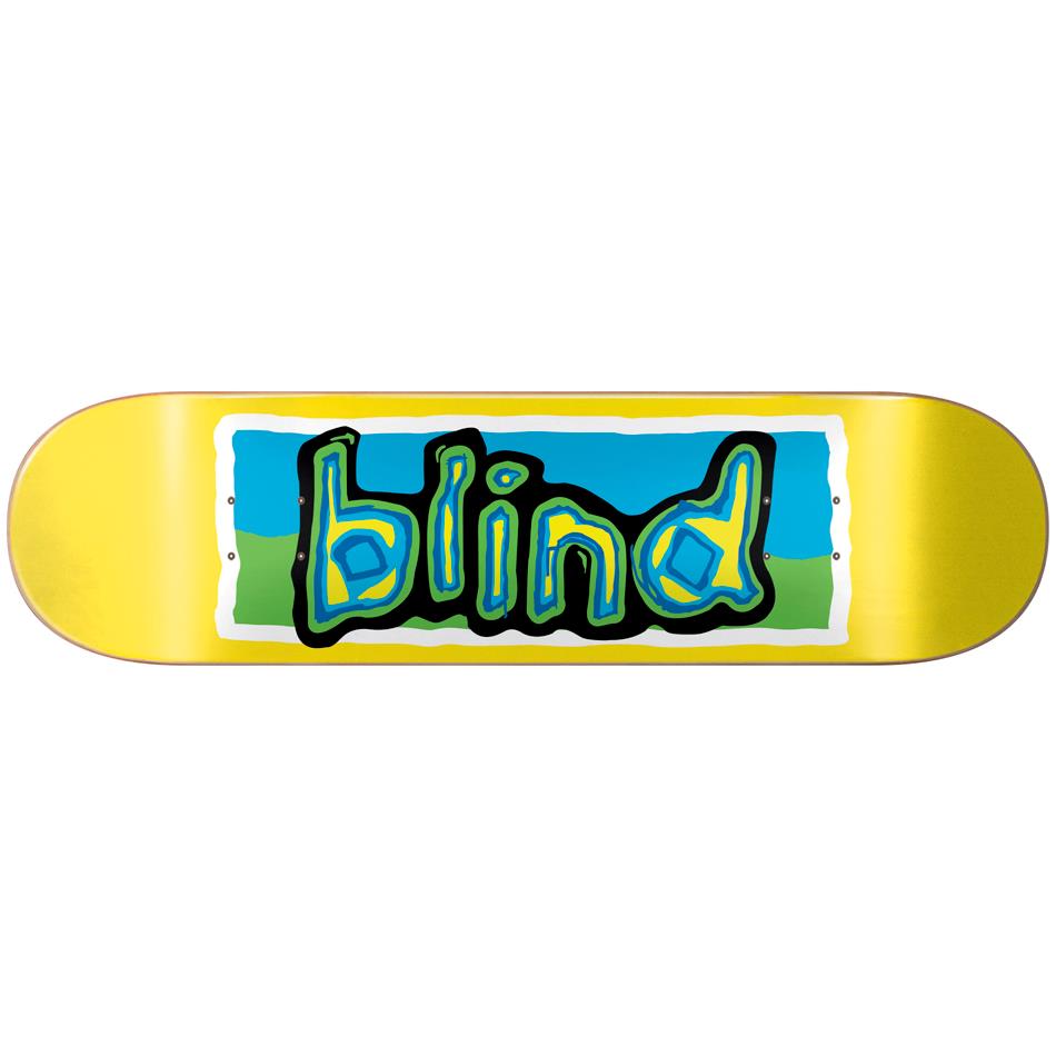 Blind Skateboard Deck Coloured Logo Rhm Yellow 8