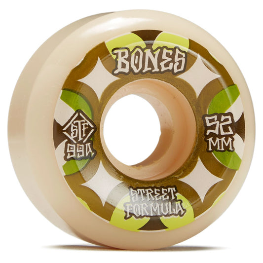 Bones Skateboard Wheels Retro 52mm V5 Sidecut 99a STF
