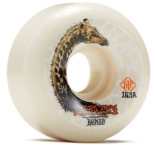Bones Skateboard Wheels Zaprazny Giraffe II 54MM V5 Sidecut 103a