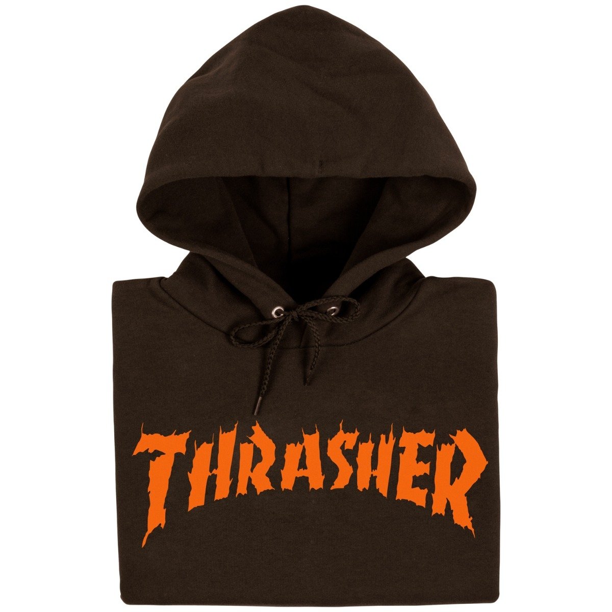 Thrasher Hood Neckface Burn It Down Dark Chocolate Skateboard Jumper Sweater
