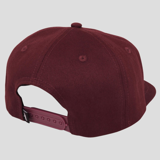 Passport Cap Circle Saw Burgundy 5 Panel Snapback Pass Port Skateboard Hat