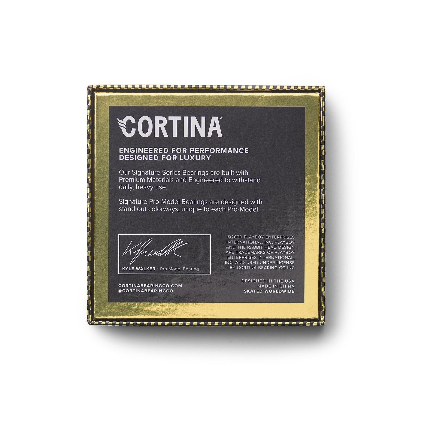 Cortina Skateboard Bearings Kyle Walker Signature PlayBoy Black Finish
