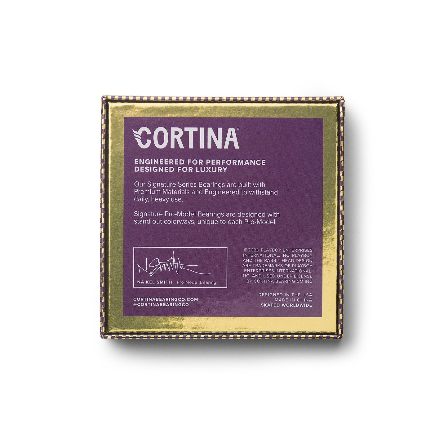 Cortina Skateboard Bearings Na-kel Smith Signature PlayBoy Petrol Finish