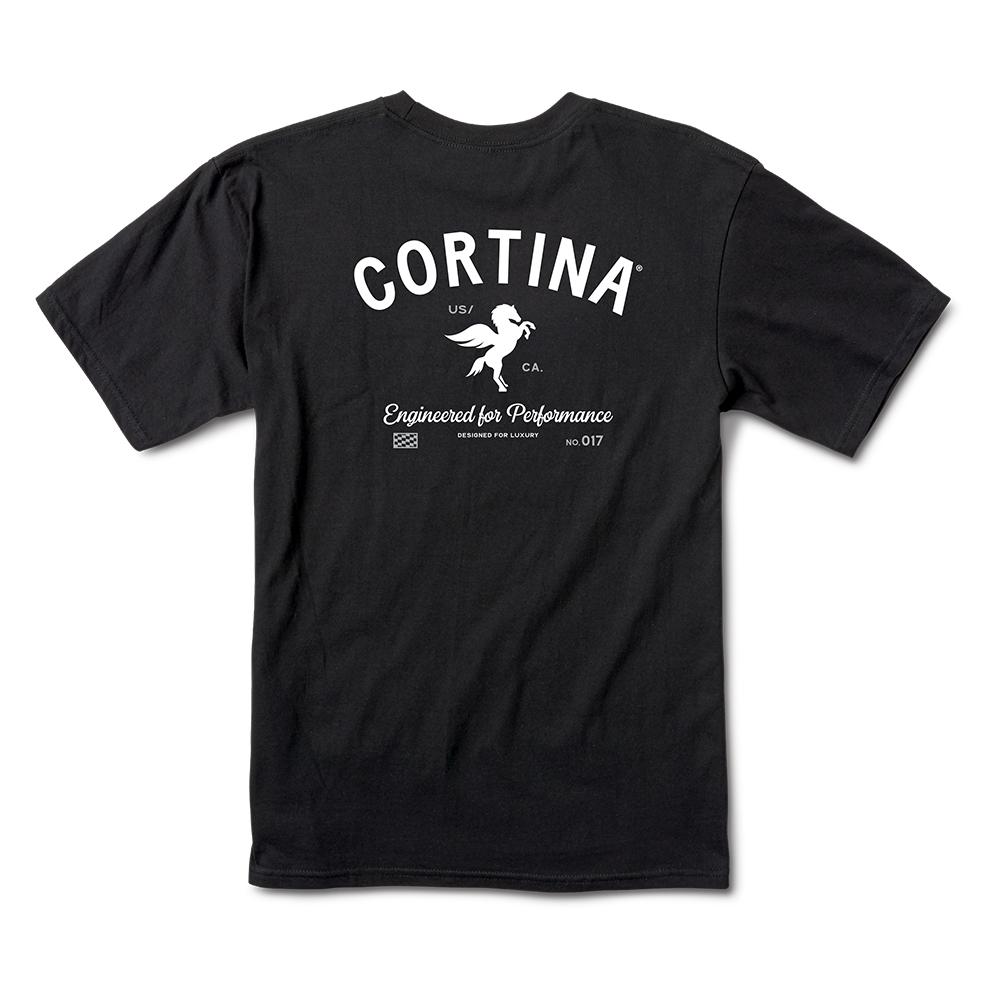 Cortina Tee Pegasus Pocket Tee Black Premium Skateboard T Shirt