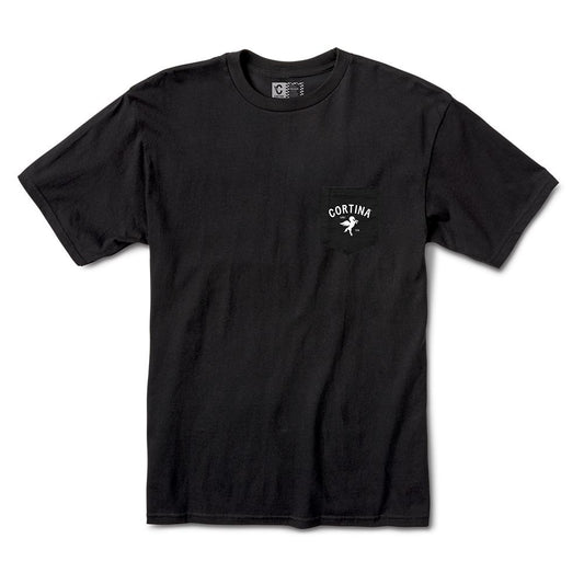 Cortina Tee Pegasus Pocket Tee Black Premium Skateboard T-Shirt