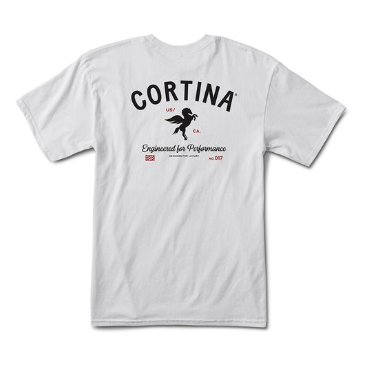 Cortina Tee Pegasus Pocket Tee White Premium Skateboard T-Shirt