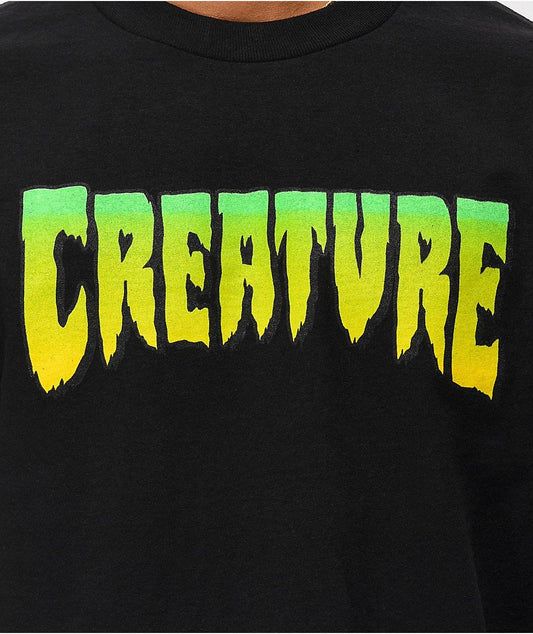 Creature Tee Logo S/S Black New Mens Skateboard T-Shirt