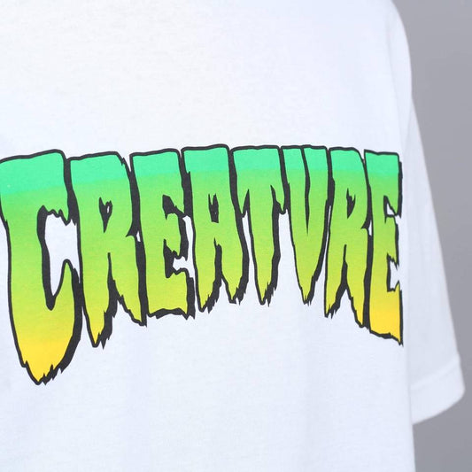 Creature Tee Logo S/S White New Mens Skateboard T-Shirt