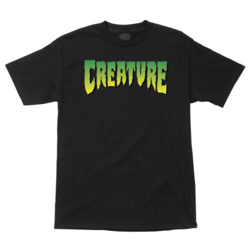 Creature Tee Logo S S Black New Mens Skateboard T Shirt