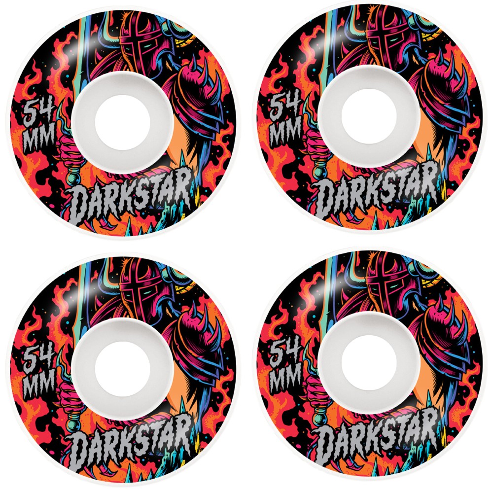 Darkstar Skateboard Wheels Blacklight Red 54Mm
