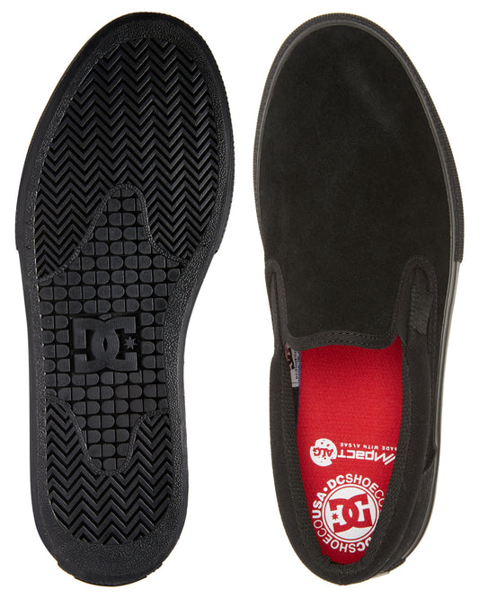 DC Shoes Manual Slip-On Black/Black US SIZE Skateboard Sneakers