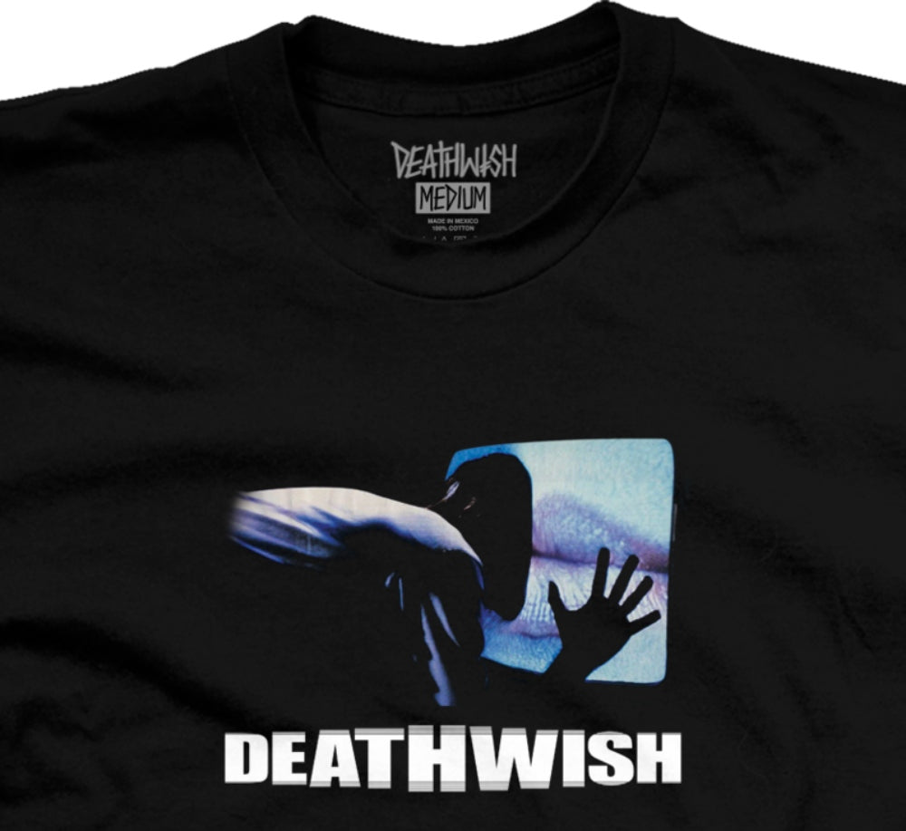 Deathwish Tee Broadcast Black 4.3oz Cotton Premium Skateboard T-Shirt