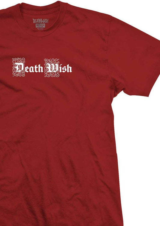 Deathwish Tee Drop Cap Cardinal Red Skateboard T-Shirt