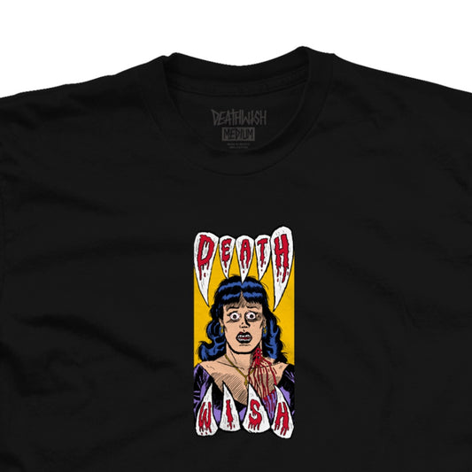 Deathwish Tee Take A Bite Outta DW Black 4.3oz Cotton Premium Skateboard T-Shirt