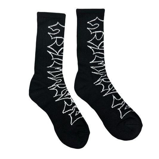 Deathwish Socks Heavy Black Crew OSFM Skateboard Sox